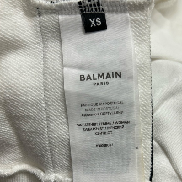 BALMAIN logo-print cropped hoodie - Picture 7 of 9